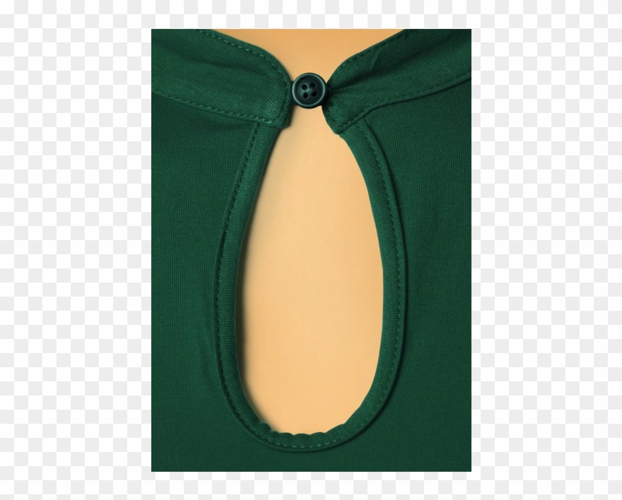 Banned Peek A Boo Collar Top Green Clipart