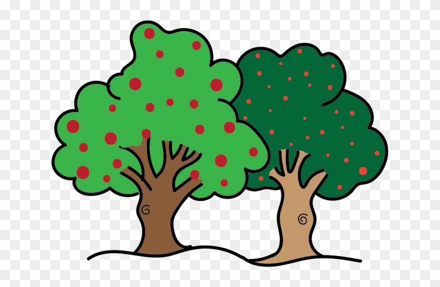 Apple And Hawthorn Trees By Pat Deflorin Clipart