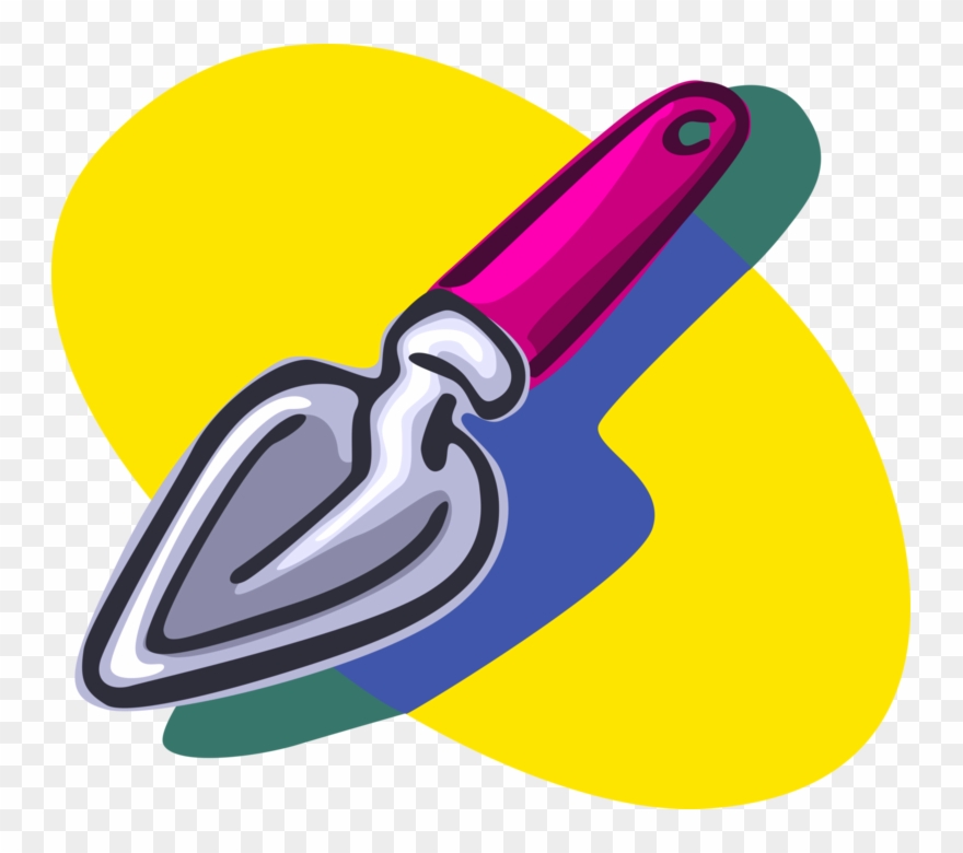 Vector Illustration Of Garden Trowel Spade Used In Clipart