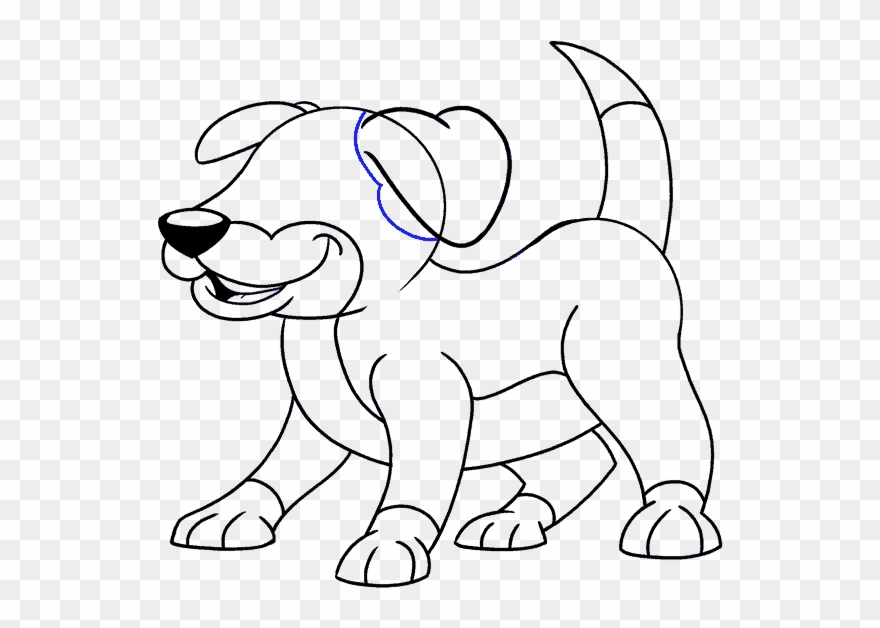 How To Draw Cartoon Dog Clipart