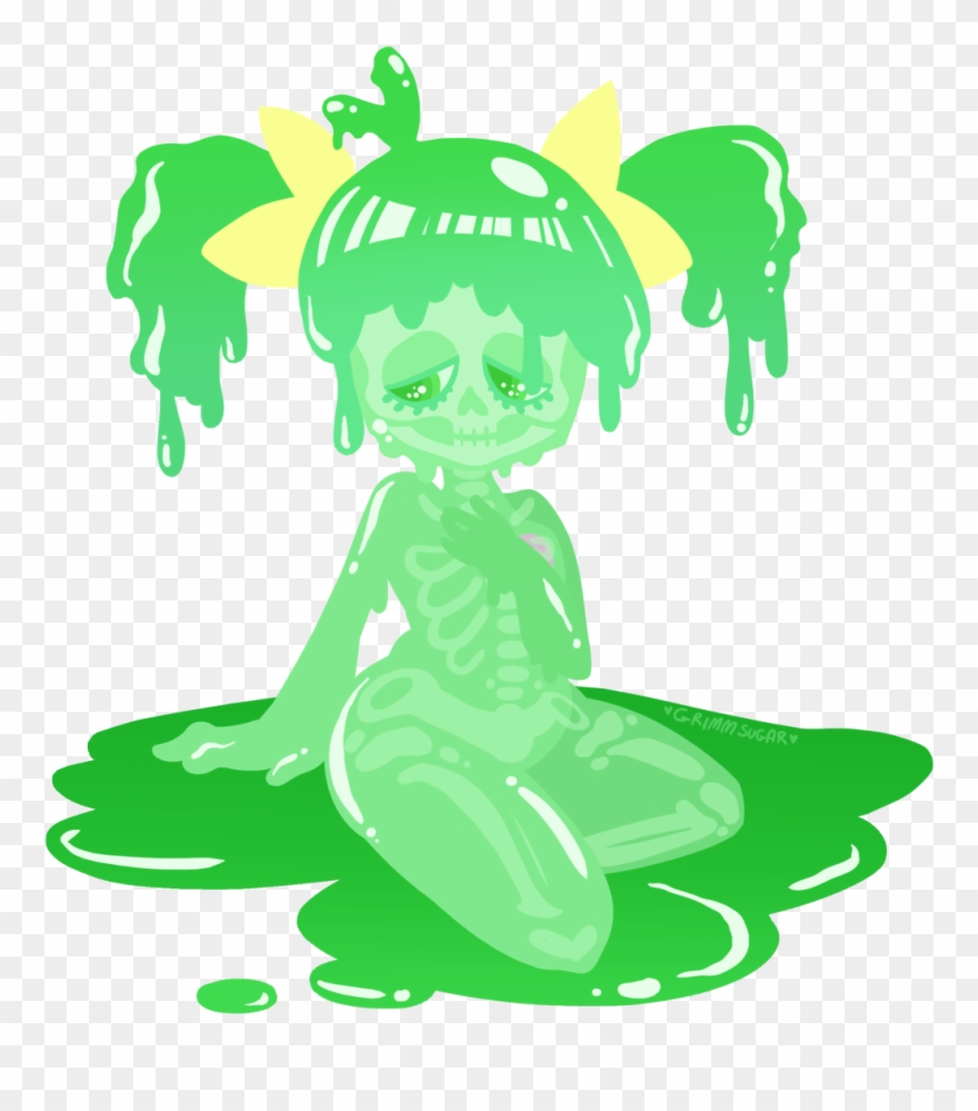 Radioactive Slime Girl For Day 3 Of The Monster Challenge Clipart