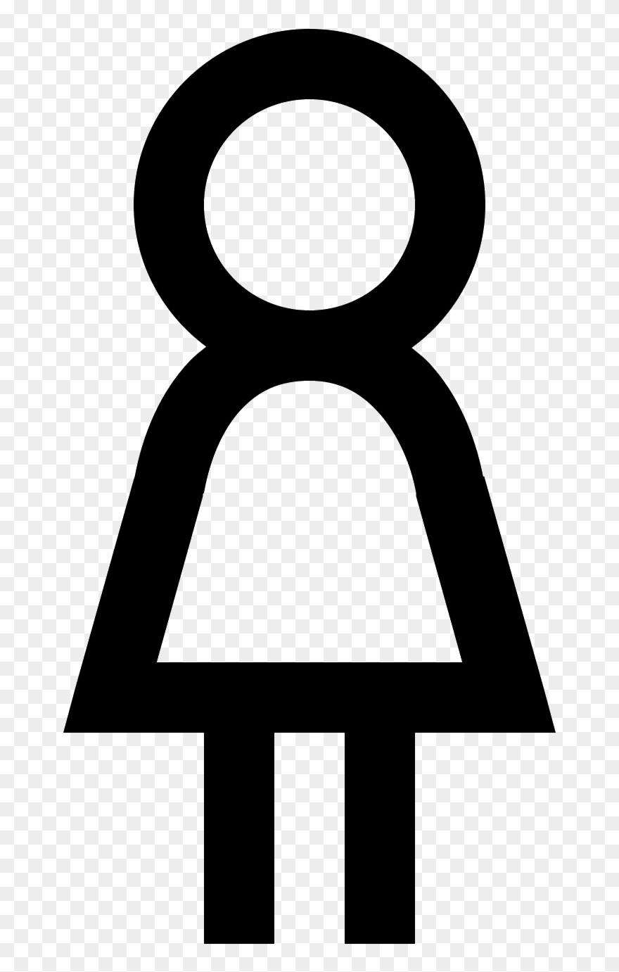 Logo Of The Girl Consists Of A Stick Figure With Two Clipart