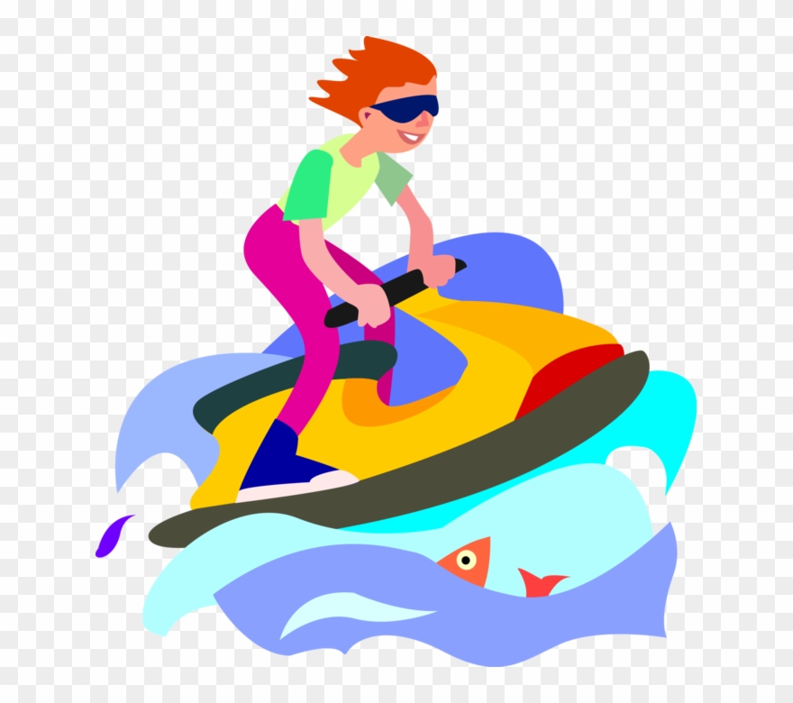 Vector Illustration Of Personal Watercraft Personal Clipart