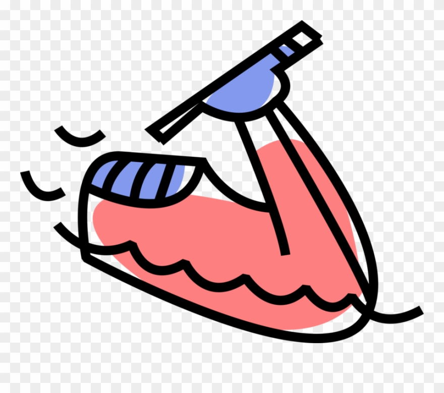 Vector Illustration Of Personal Watercraft Water Sports Clipart