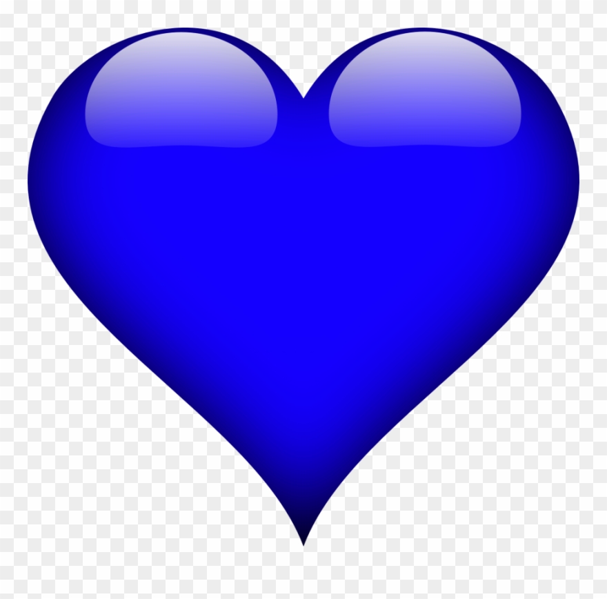 Blue 3d Png Heart Clipart