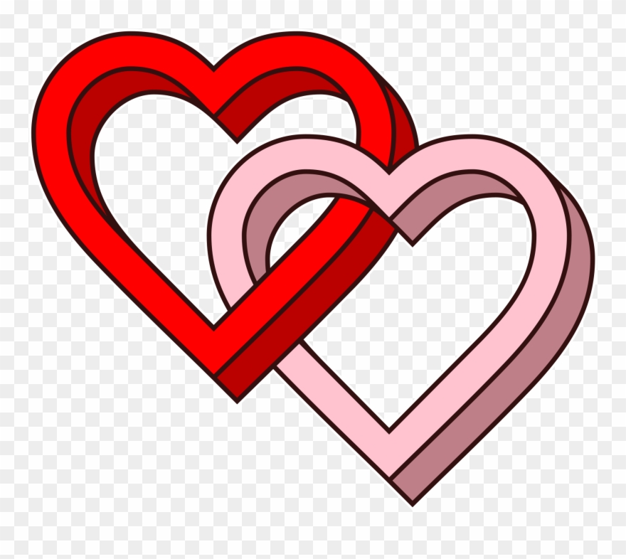 Interlaced Love Hearts-3d Clipart