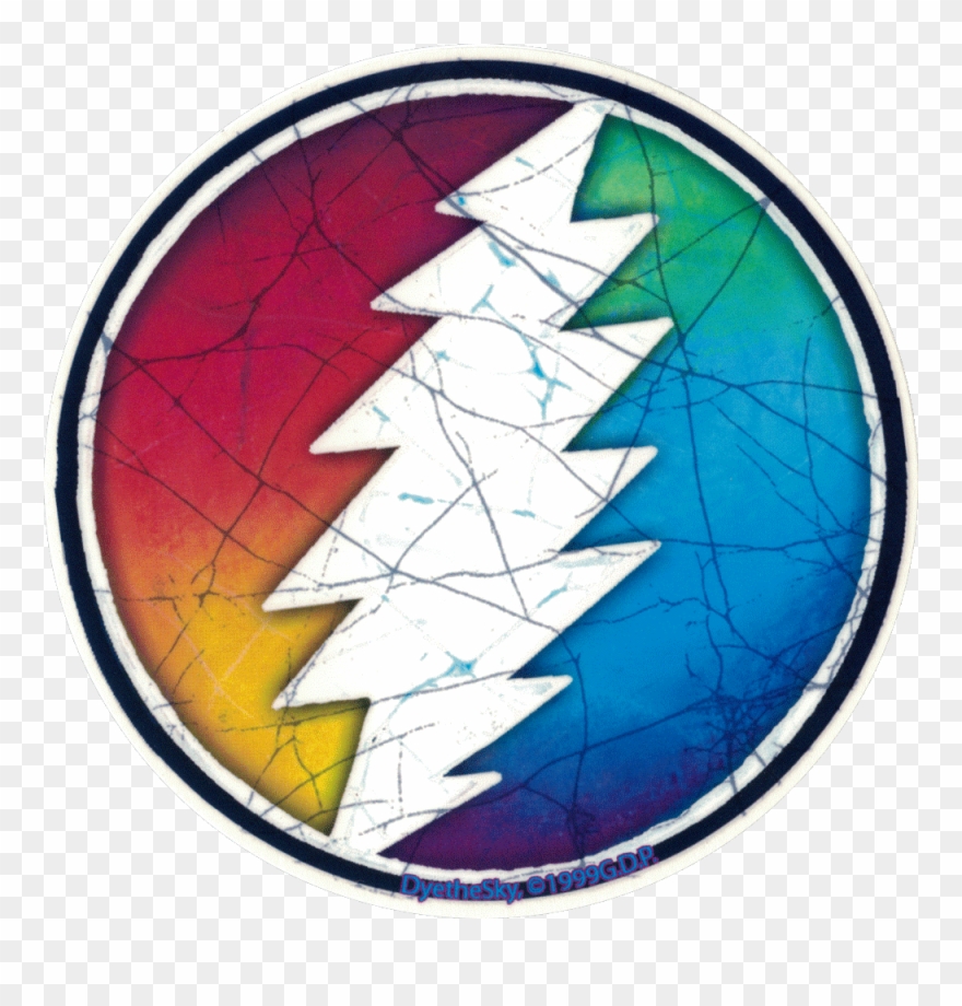 Grateful Dead Rainbow Lightening Bolt Clipart
