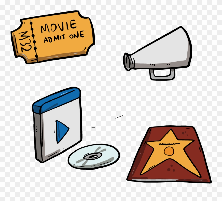 彩绘电影元素 Clipart