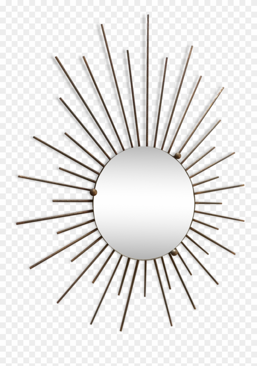 Asymmetrical Sun Mirror From The 50/60s Clipart
