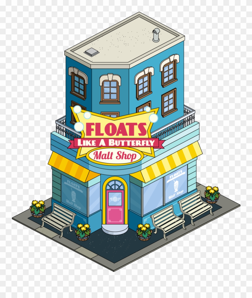 Float Like A Butterfly Malt Shop Clipart