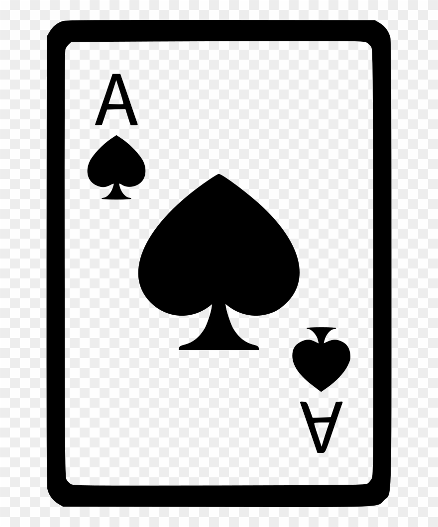 Ace Of Spades Card Poker Comments Clipart