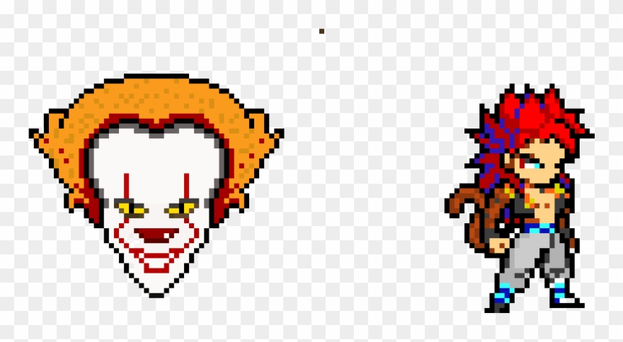 Pennywise And Super Saiyen 4 Gogito Clipart