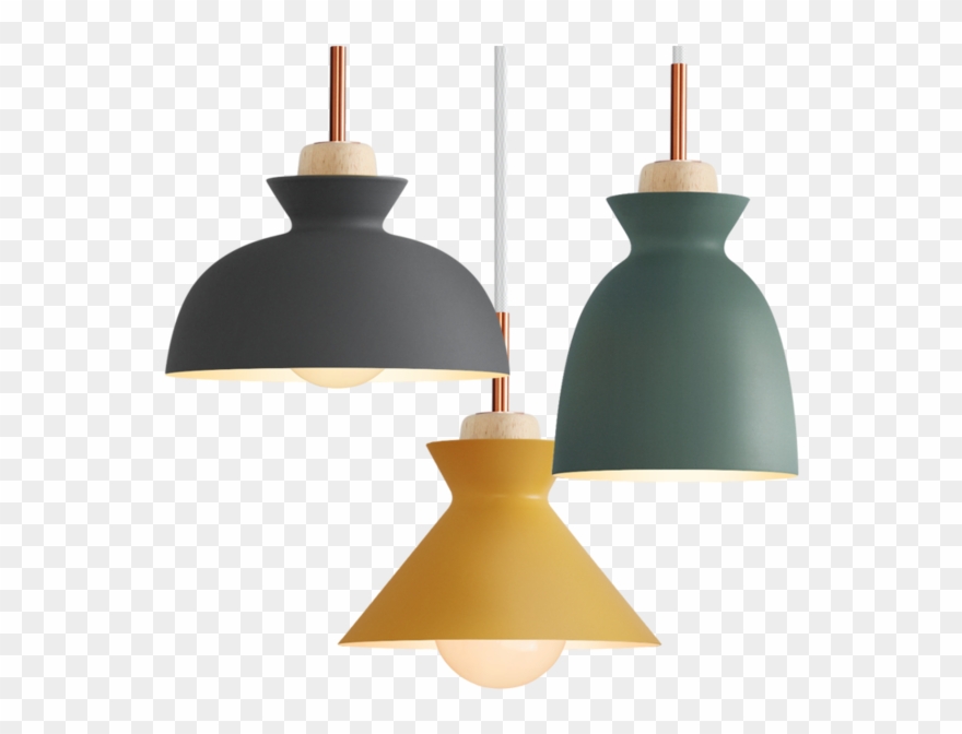 Fashion Creative Modern Wood Colorful Pendant Lights Clipart