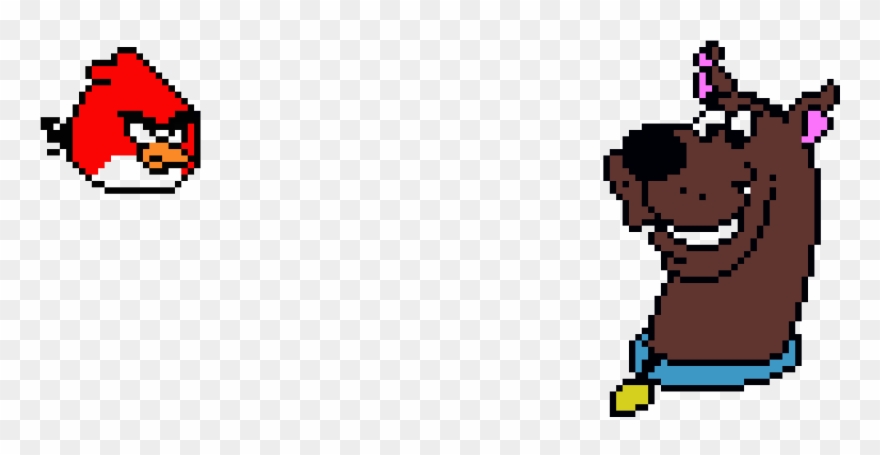 Angry Bird Scooby Doo Pixel Art Maker Png Scooby Pixel Clipart