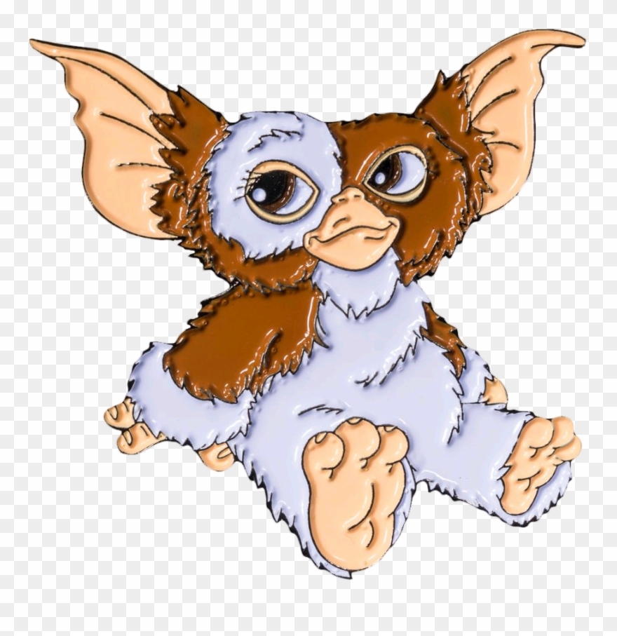 Gizmo Sitting Enamel Pin Clipart