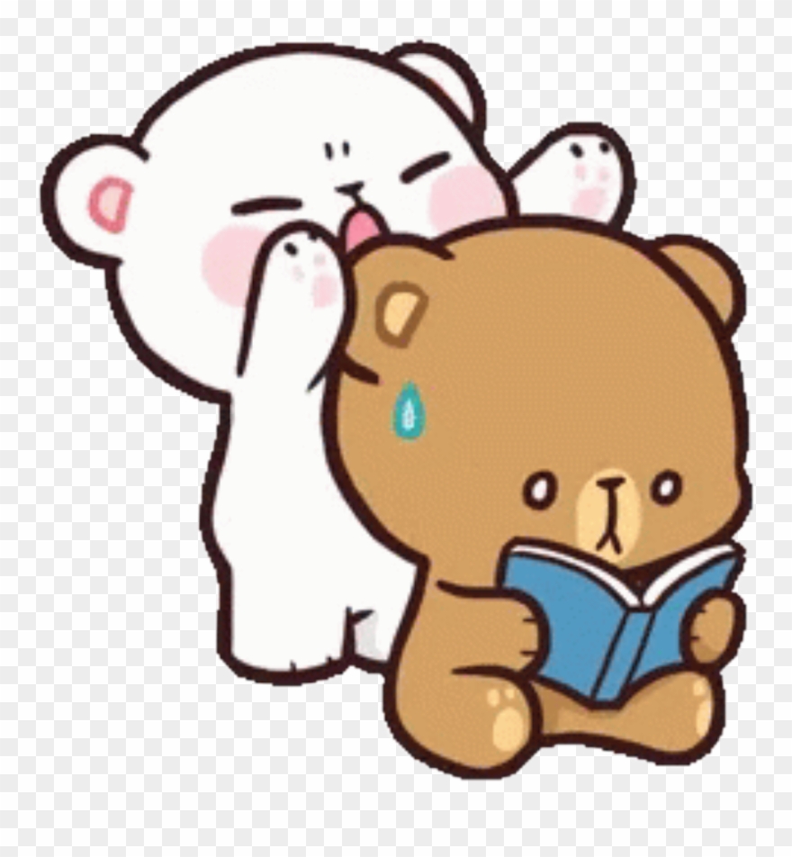Milkandmocha Cute Bears Kawaii Grumpy Read Freetoedit Clipart