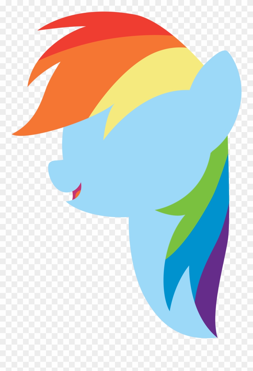 Rainbow Dash Lineless By Clipart