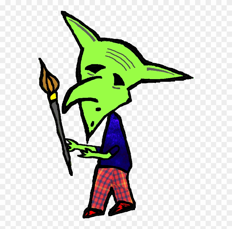 The Painter Goblin Clipart