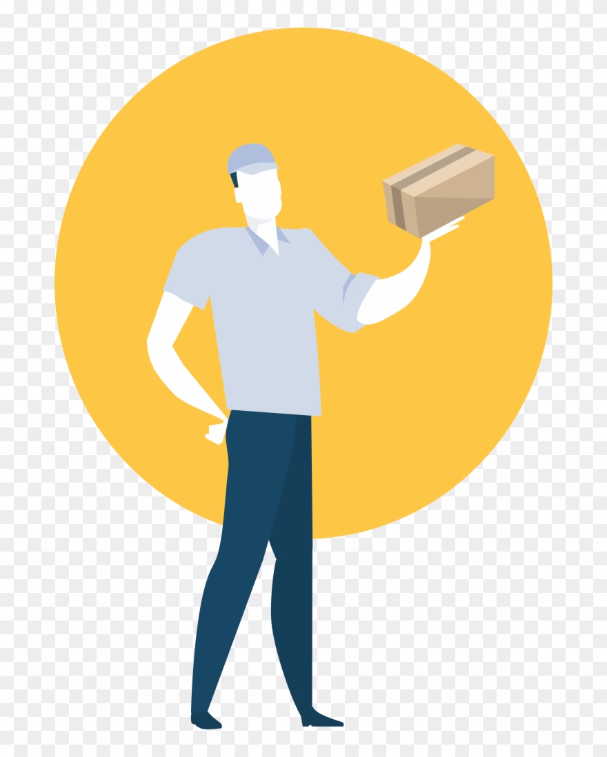 Delivery Person's Check In & Check Out Management For Clipart