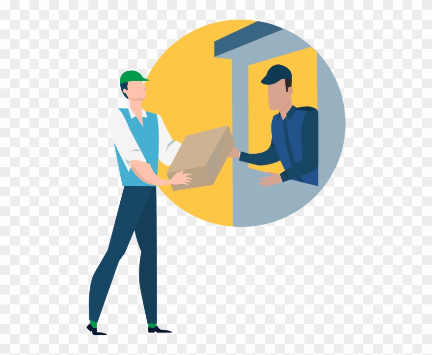 Delivery Person's Check In & Check Out Management For Clipart