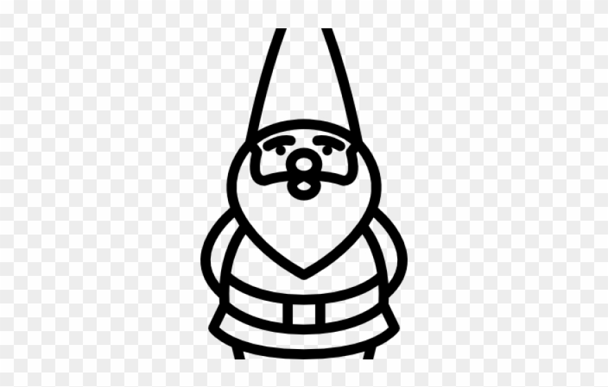 Gnome Clipart Black And White - Png Download