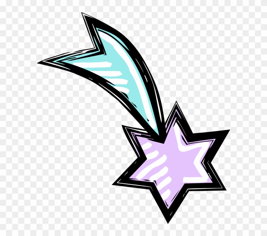 Vector Illustration Of Shooting Star Of Bethlehem At Clipart
