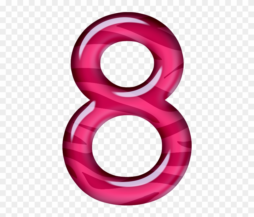Ch B *✿* Number 8, Clipart, Decoupage, Hot Pink, Candies - Png Download