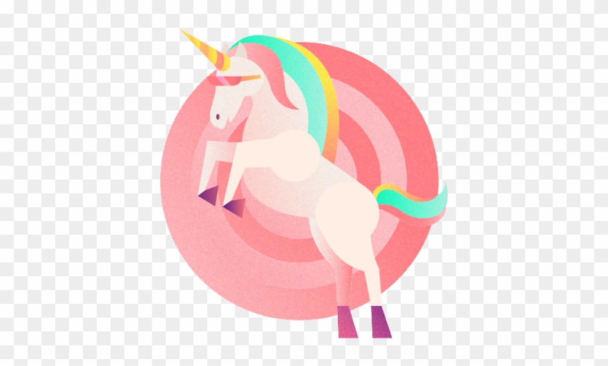Fast Unicorn Candy Vector Illustration Symbol Logo Clipart