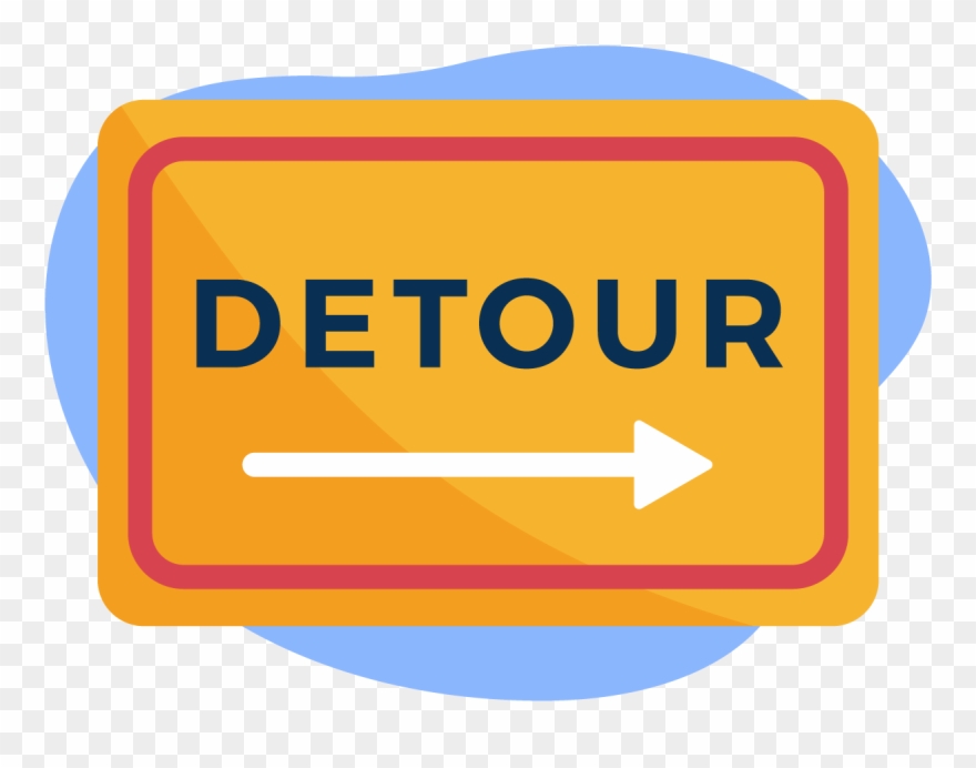 Detour Sign Clipart