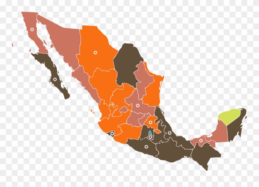 Map Of Mexico, Abortion Laws Clipart