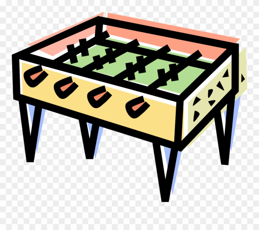 Vector Illustration Of Fuzball Foosball Table Football Clipart