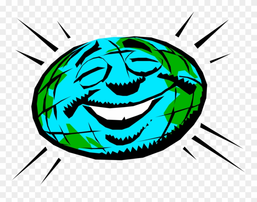 Vector Illustration Of Anthropomorphic Mother Earth Clipart