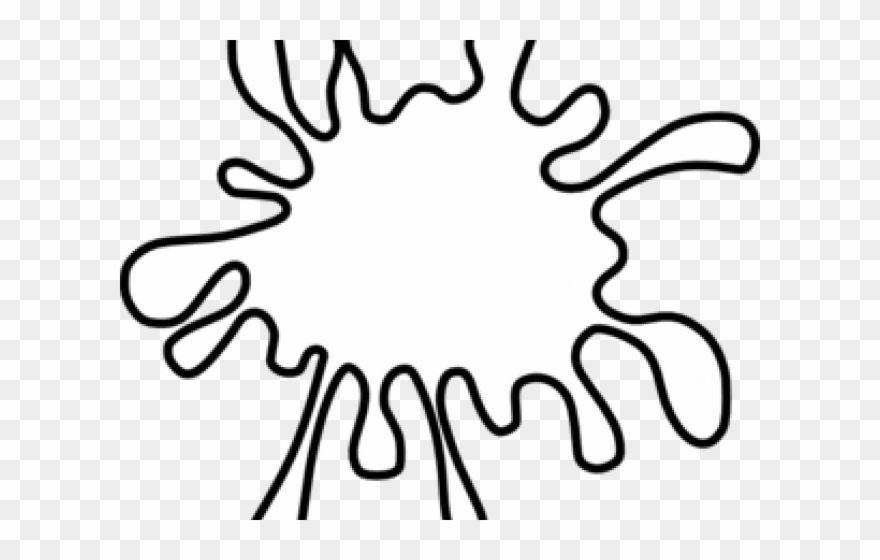 Splatter Clipart Outline Paint - Png Download