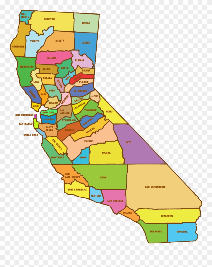 California Counties - Clipart