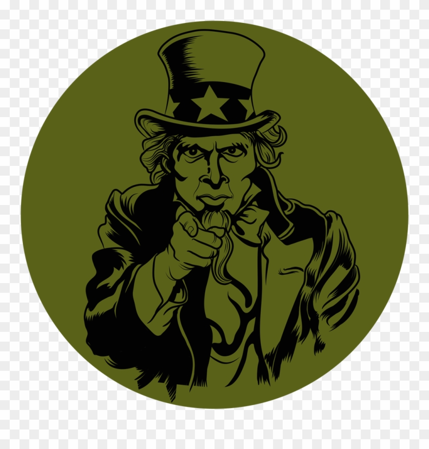 Uncle Sam Knob Sticker Clipart