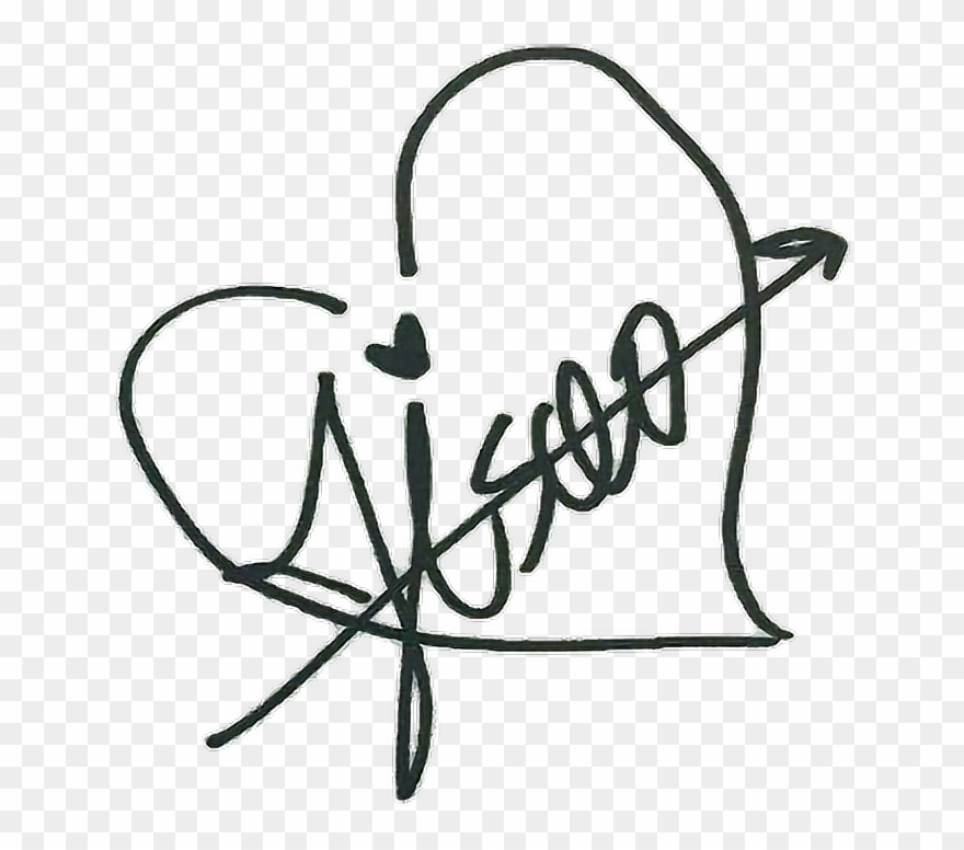 Jisoo Blackpinkjisoo Blackpink Blink Signature Signatur Clipart