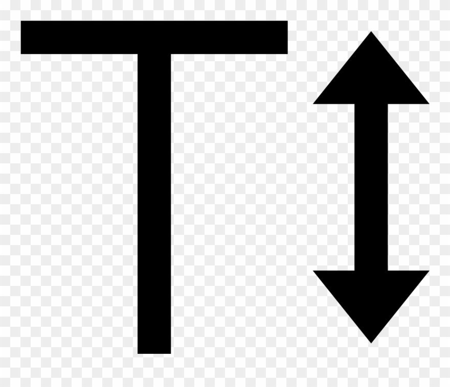 Text Height Icon Clipart