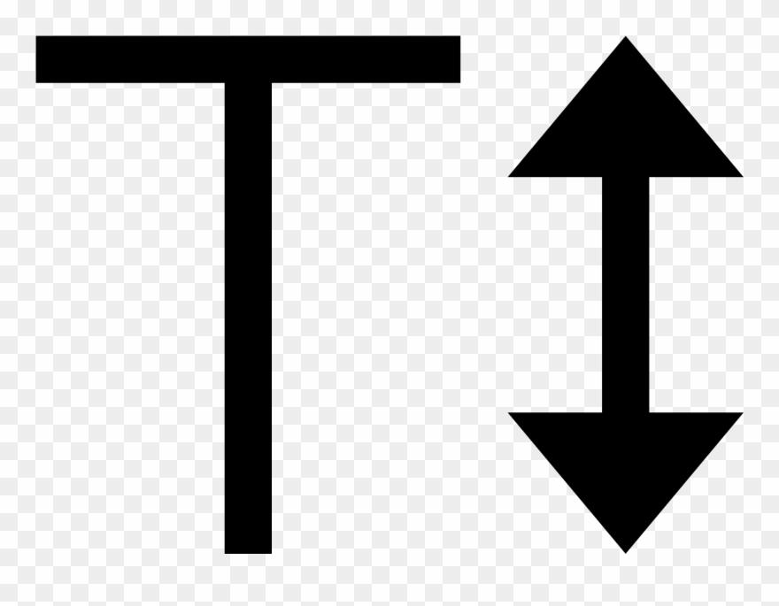 Text Height Icon Clipart