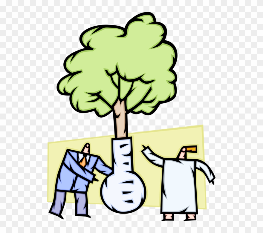 Biologist Studies Plant Biology Clipart