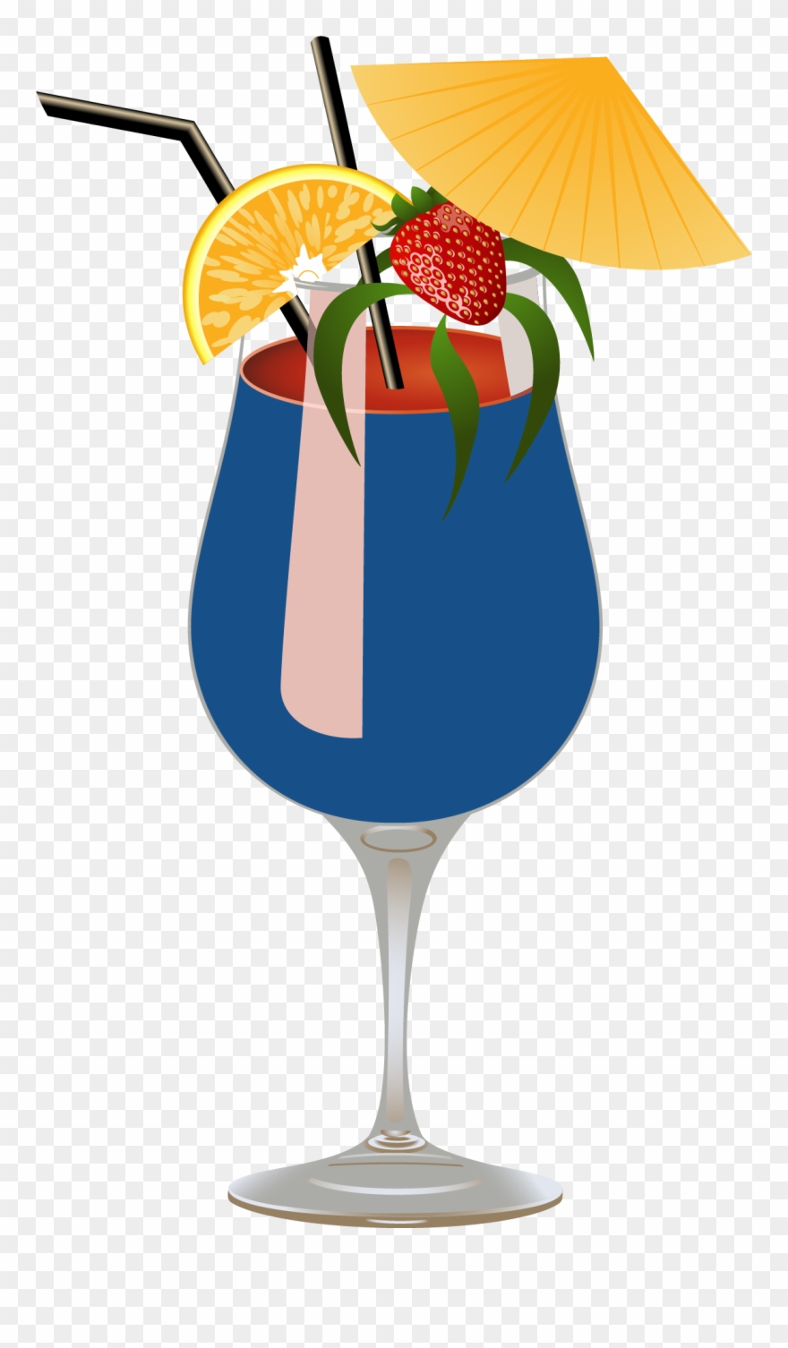 Ice Cream Cocktail Soft Fizz Blueberry Milk Clipart