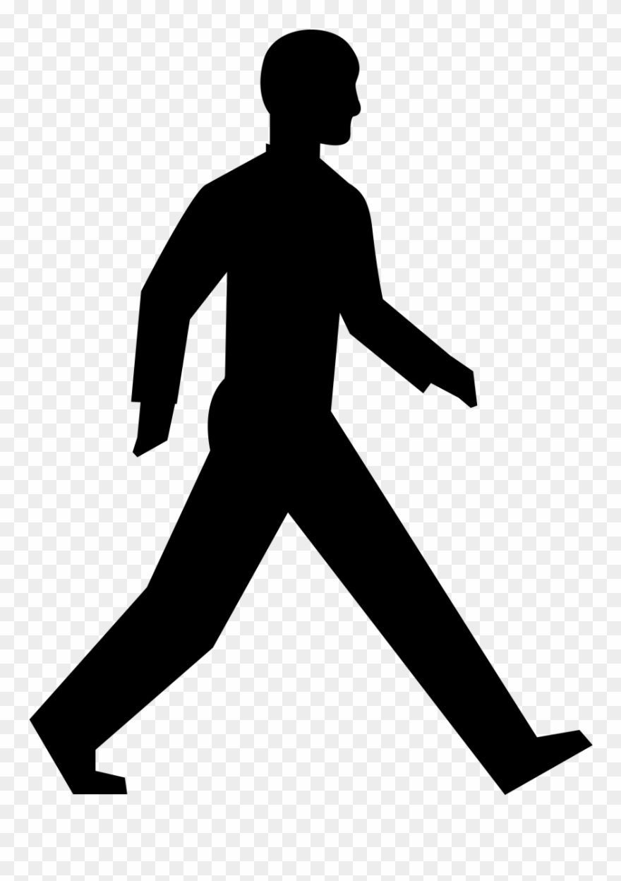Silhouette People Walking Clipart Dog Silhouette Walking - Png Download