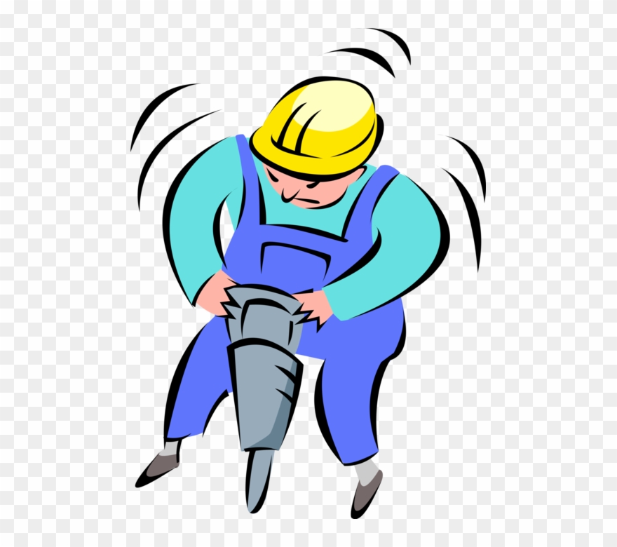 Vector Illustration Of Road Crew Construction Worker Clipart