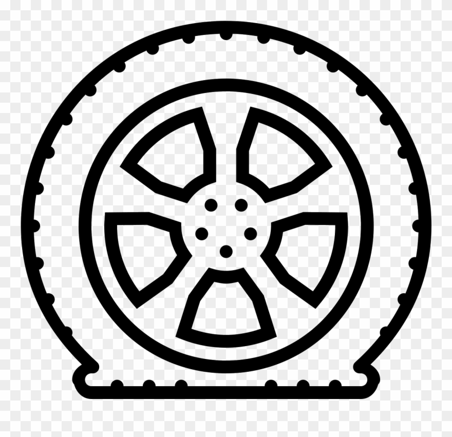Flat Tire Drawing At Getdrawings Clipart