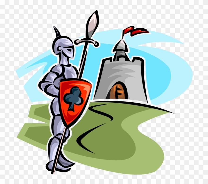 Vector Illustration Of Medieval Knight In Armor With Clipart