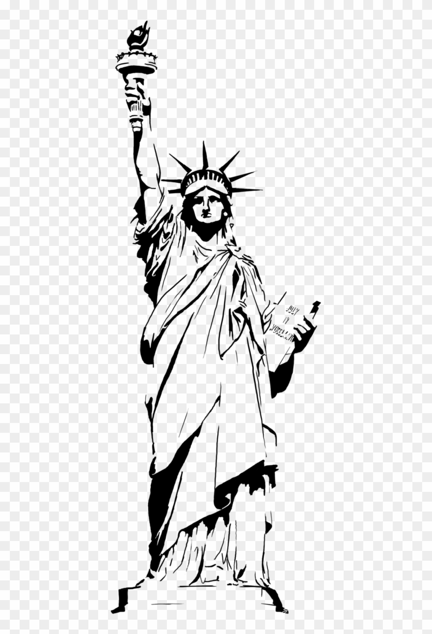Statue Of Liberty Cartoon Drawing Clipart