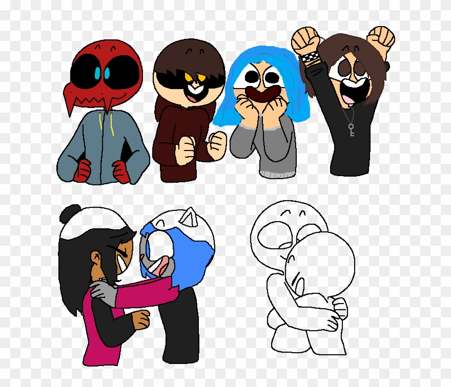 Yeah Snowy Has Two Kids Clipart