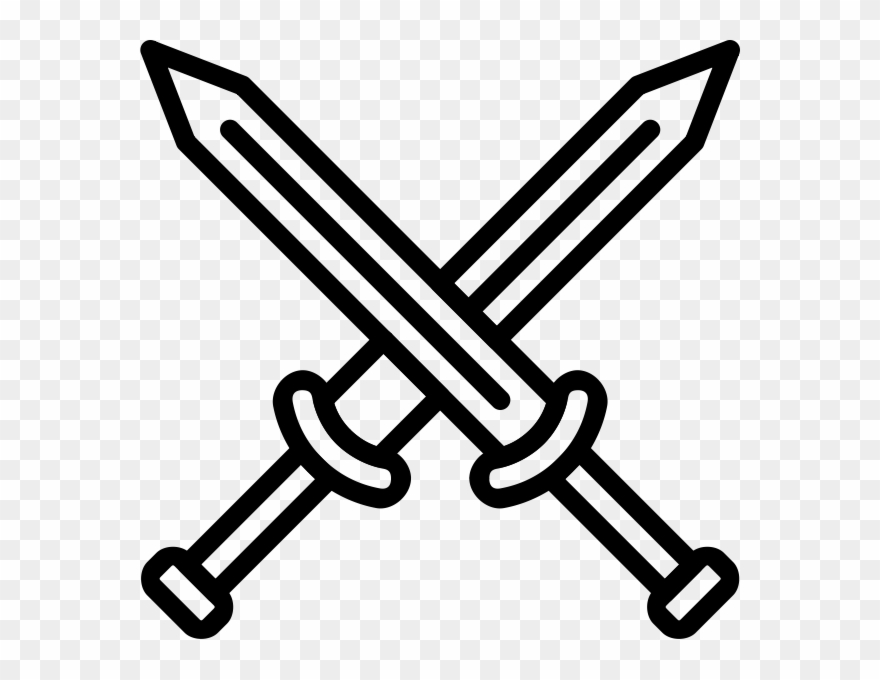 Swords Rubber Stamp Clipart
