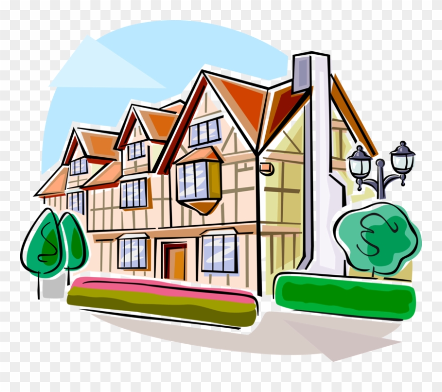 Stratford Upon Avon Tudor Style House Image Clipart