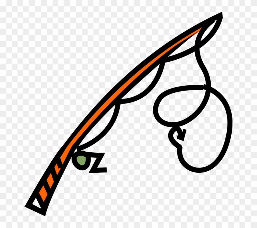 Vector Illustration Of Sport Fisherman Angler's Fishing Clipart