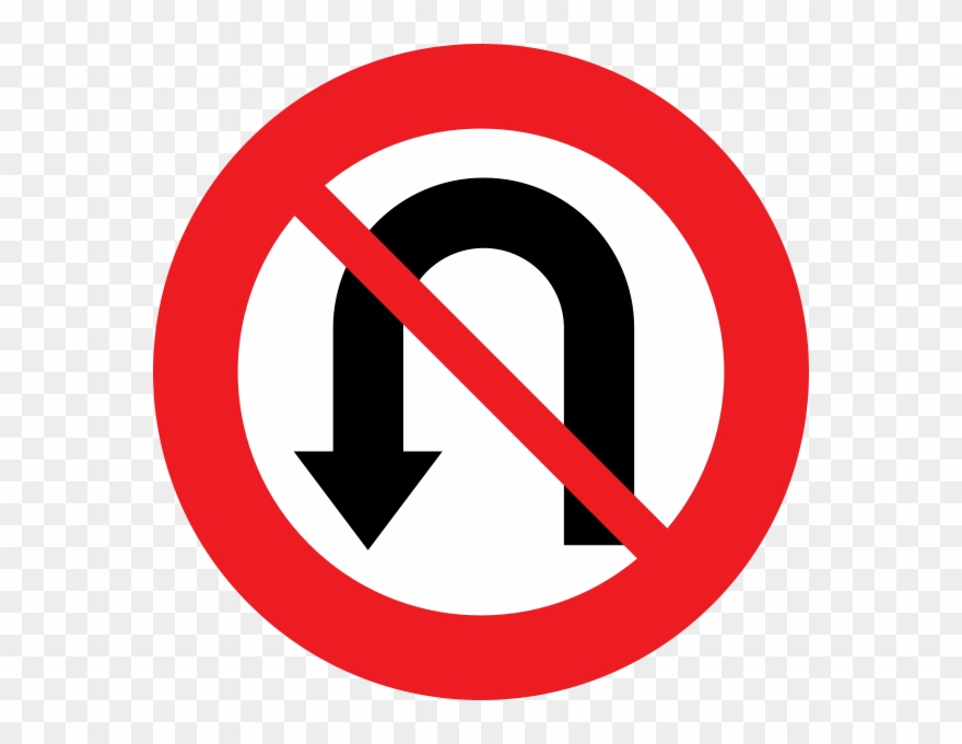 No U Turn Clipart